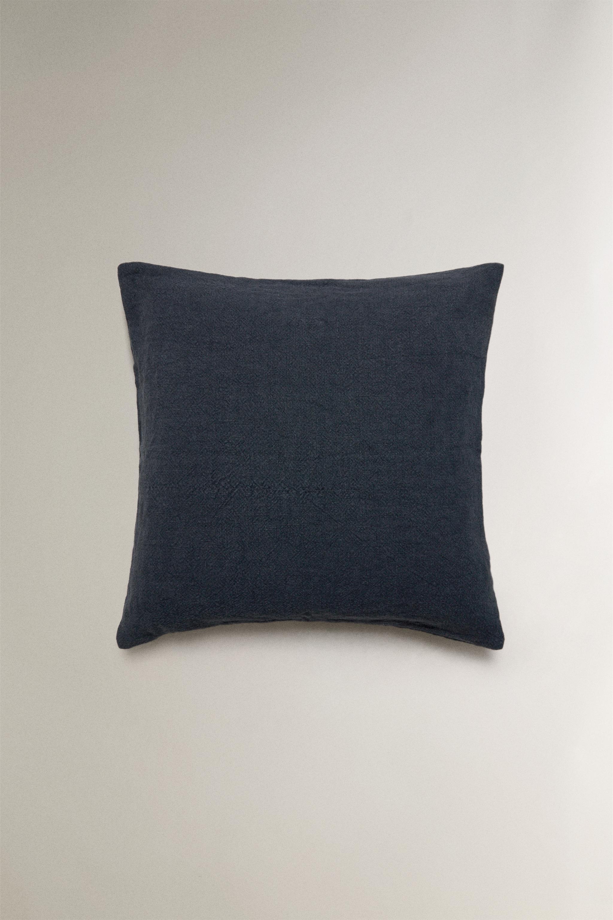 FADED LINEN THROW PILLOW COVER (400 GSM)
